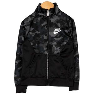 Toddler Boy Nike Logo and Camo Print Track Zip Up Jacket